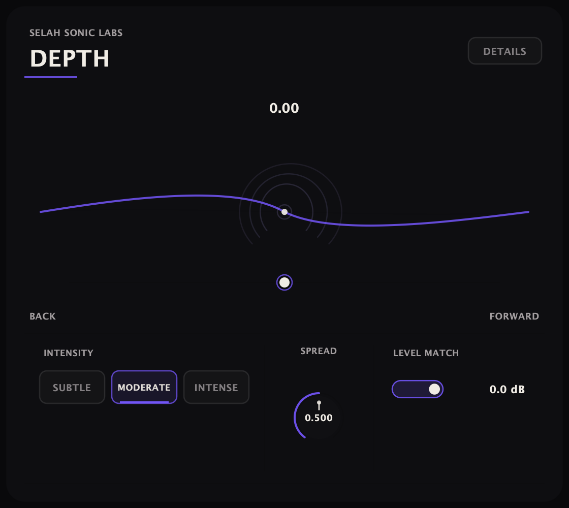 Depth interface