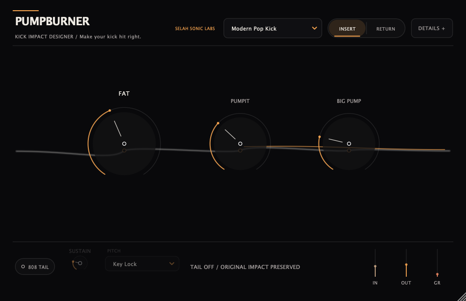 PumpBurner interface